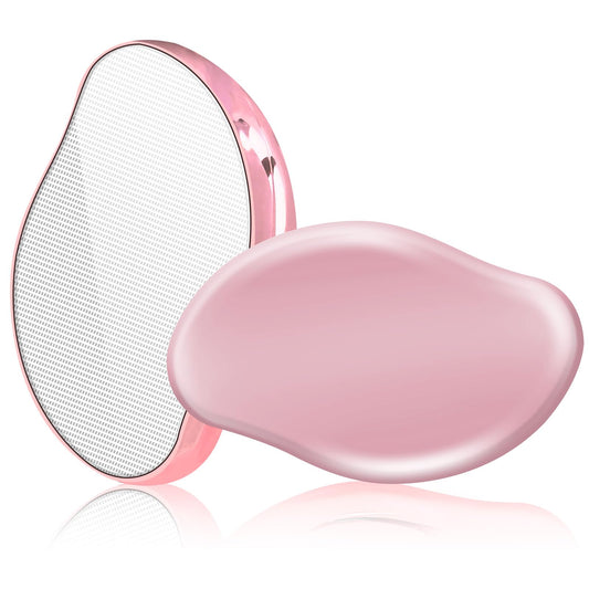 Crystal Hair Eraser for Women and Men, Reusable Crystal Hair Remover Magic Painless Exfoliation Hair Removal Tool, Magic Hair Eraser Device for Back Arms Legs (Pink)